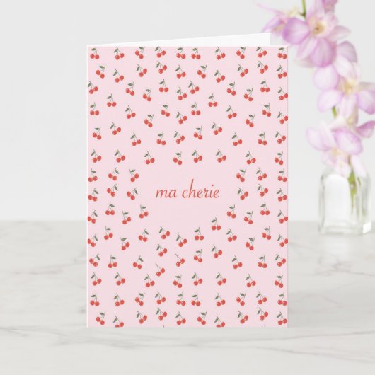 Folded greeting card Ma Cherie Kaart (Orchidee)