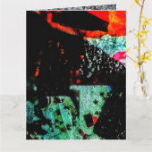 Folded Greeting Card Recycled plastic photo print Kaart (Gele Bloem)