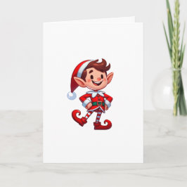 Folded Greeting Card with elf Kaart