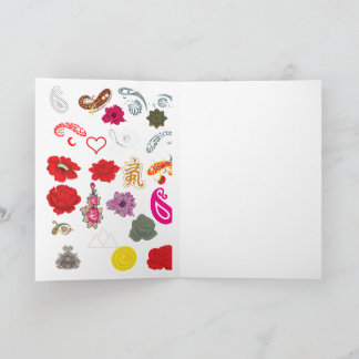 Folded Greeting Cards | Paisley Floral Elegance Kaart