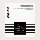 Folded Hair Salon Appointment Cards Visitekaartje (Buitenkant ongevouwen)