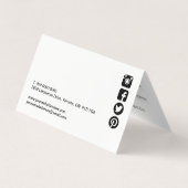 Folded Hair Salon Appointment Cards Visitekaartje (Achterkant)