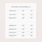 Folded Hair Salon Appointment Cards Visitekaartje (Binnenkant ongevouwen)