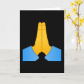 Folded Hands Emoji Kaart (Gele Bloem)
