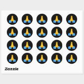 Folded Hands Emoji Ronde Sticker (Vel)