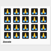 Folded Hands Emoji Vierkante Sticker (Vel)