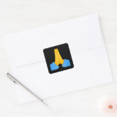 Folded Hands Emoji Vierkante Sticker (Envelop)