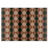 Folded Harlequin, Brown-Black-15x11 CUTTING BOARD Snijplank (Voorkant)