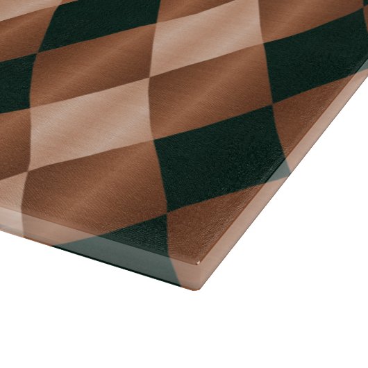 Folded Harlequin, Brown-Black-15x11 CUTTING BOARD Snijplank (Hoek)