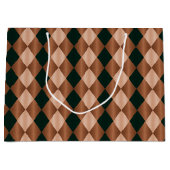 Folded Harlequin, Brown-Black-GIFT BAG L Groot Cadeauzakje (Voorkant)