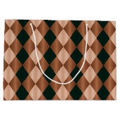 Folded Harlequin, Brown-Black-GIFT BAG L Groot Cadeauzakje (Achterkant)