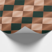 Folded Harlequin, Brown-Black-GIFT WRAPPING PAPER Cadeaupapier (Hoek)