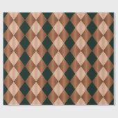 Folded Harlequin, Brown-Black-GIFT WRAPPING PAPER Cadeaupapier (Vlak)