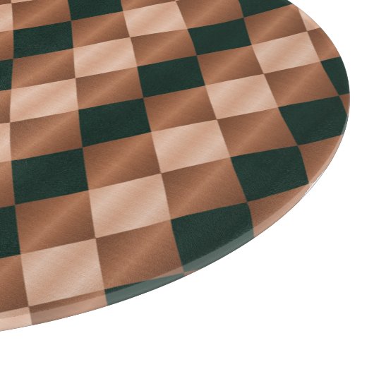 Folded Harlequin, Brown-Black-ROUND CUTTING BOARD Snijplank (Hoek)