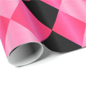 Folded Harlequin, Pink-Black-GIFT WRAPPING PAPER Cadeaupapier (Rol Hoek)