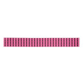 Folded Harlequin, roze-Black-SATIN RIBBON SPOOL Satijnen Lint (Voorkant)