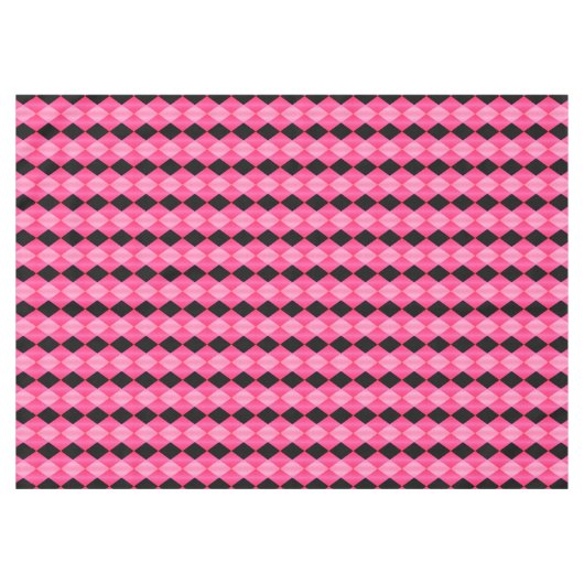Folded Harlequin, roze-zwart-60x84 TABLECLOTH Tafelkleed (Voorkant (Horizontaal))
