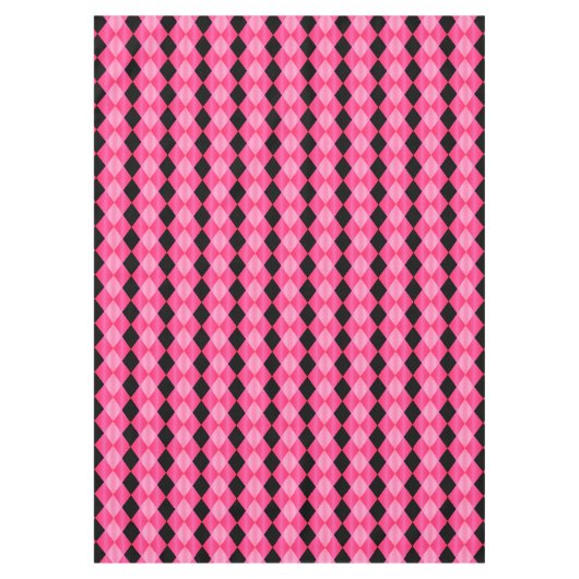 Folded Harlequin, roze-zwart-60x84 TABLECLOTH Tafelkleed (Voorkant)