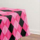 Folded Harlequin, roze-zwart-60x84 TABLECLOTH Tafelkleed (Voorbeeld)