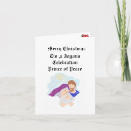 Folded Holiday Card   :Birth Of Jesus Christ  Feestdagen Kaart
