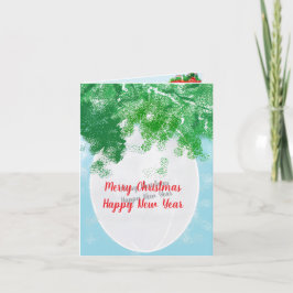 Folded Holiday Card : Christmas & New Years . Feestdagen Kaart