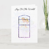 Folded Holiday Card  : Joy To The World . Feestdagen Kaart (Voorkant)