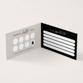 Folded Loyalty Beauty Salon Business Card Visitekaartje (Binnen)