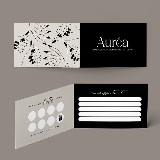 Folded Loyalty Beauty Salon Business Card Visitekaartje