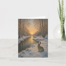 Folded New Year's card Feestdagen Kaart