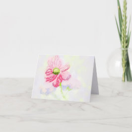 Folded Note Card : October Birth Flower Cosmo . Notitiekaartje