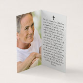 Folded Sunset Ocean Memorial Prayer Kaart Visitekaartje (Binnen)