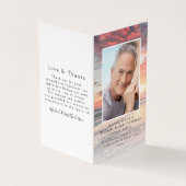 Folded Sunset Ocean Memorial Prayer Kaart Visitekaartje (Buitenkant)