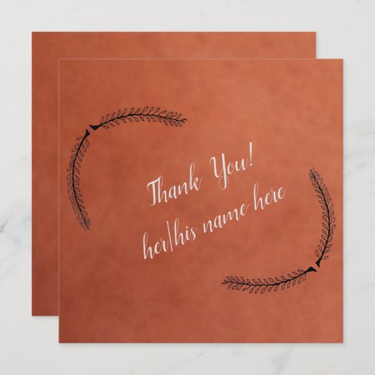 Folded Thank You Card Bedankkaart (Voorkant / Achterkant)