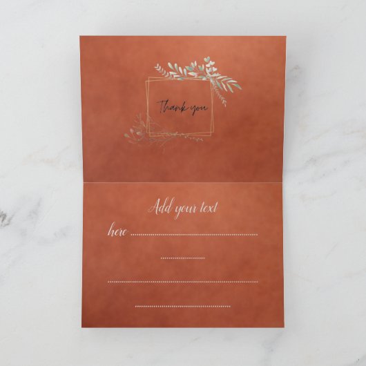 Folded Thank You Card Bedankkaart (Binnen)