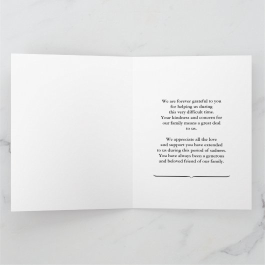 Folded Thank You Card Bedankkaart (Binnen)