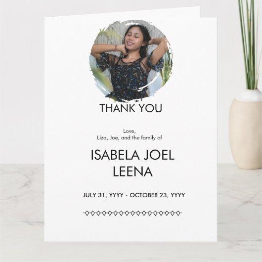 Folded Thank You Card Bedankkaart (Voorkant)