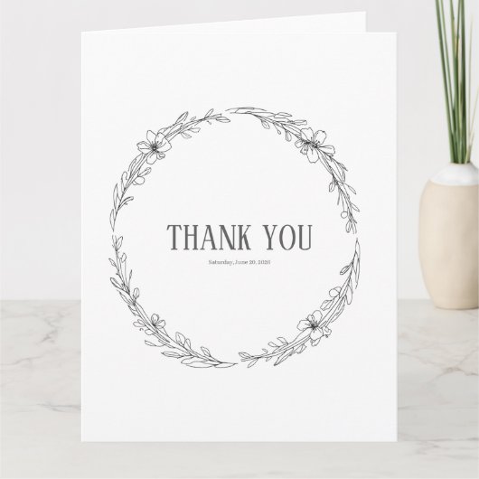 Folded Thank You Card Bedankkaart (Voorkant)