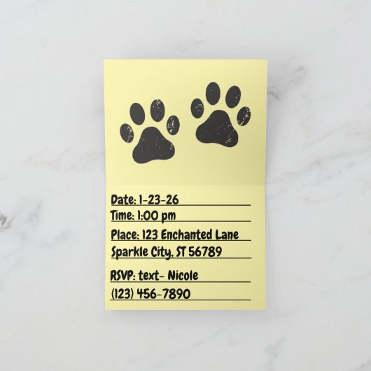 Folded Uitnodiging (Binnen)