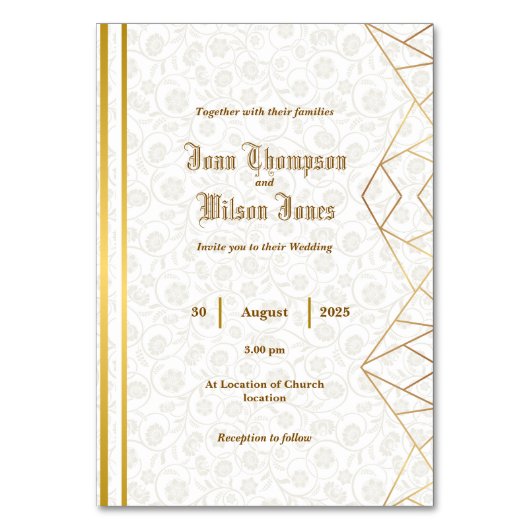 Folded Uitnodiging Kaart (Voorkant)