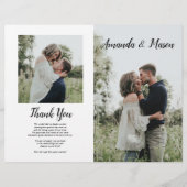 Folded Wedding Program Booklet with Photo Flyer (Voorkant)