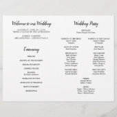 Folded Wedding Program Booklet with Photo Flyer (Achterkant)