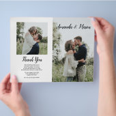 Folded Wedding Program Booklet with Photo Flyer (Hand)