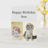 Folded Wenskaart Cild's Birthday Son Kaart (Gele Bloem)