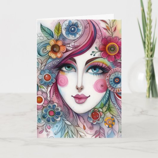 Folded Whimsical Card Kaart (Voorkant)