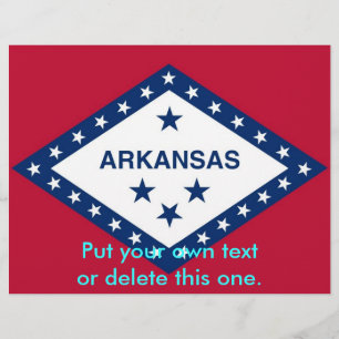 Folder met Vlag van Arkansas, V.S.A.