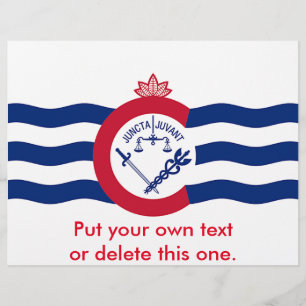 Folder met vlag van Cincinnati, Ohio, VS