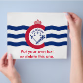 Folder met vlag van Cincinnati, Ohio, VS (Hand)