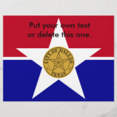 Folder met Vlag van Dallas, VS (Voorkant)