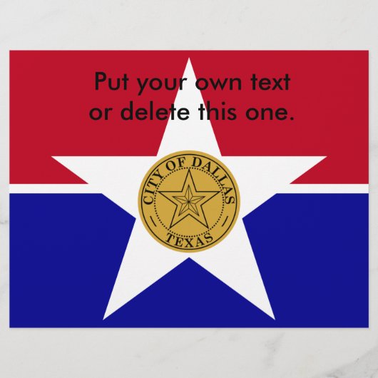 Folder met Vlag van Dallas, VS (Voorkant)