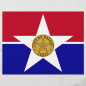Folder met Vlag van Dallas, VS (Achterkant)